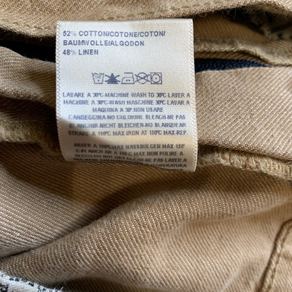 Mens Agave Nectar Cotton/Linen Pants SZ 36 - Picture 7 of 7